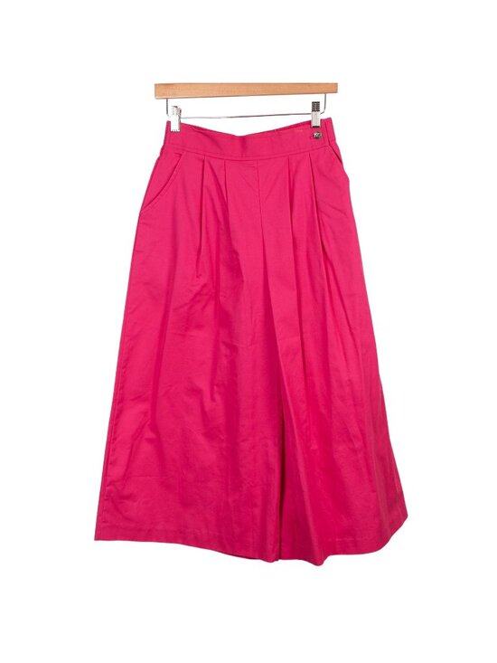 Sunny Sport Pants - VTG Culottes 6 Womens Pink Pleated 80s Wide Leg Pocket Elastic Waist Sunny Sport